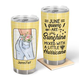 Sunshine Mixed With A Little Hurricane Custom Tumbler - Gift - Thegiftio UK
