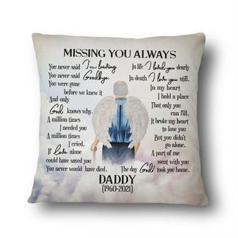 Missing You Always Personalized Pillow - Memorial Gift - Thegiftio UK