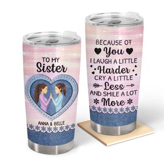 Laugh A Little Harder Custom Tumbler - Gift for Sisters - Thegiftio UK