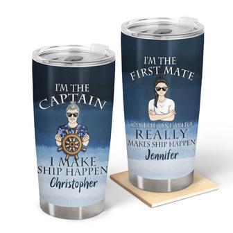 I'm The Captain I'm The First Mate Custom Tumbler - Thegiftio UK