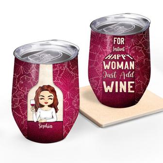 For Instant Happy Woman Wine Custom Tumbler - Gift for Women - Thegiftio UK