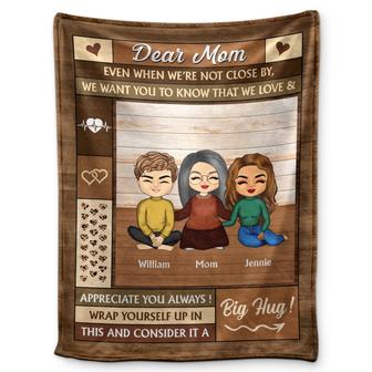 Mother Dear Mom Wrap Yourself Up - Gift For Mom - Personalized Custom Fleece Blanket - Thegiftio UK