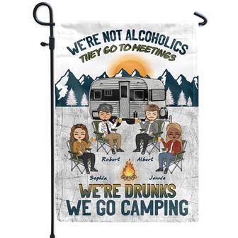 Camping We're Drunks Personalized Flag - Gift for Bestie - Thegiftio UK