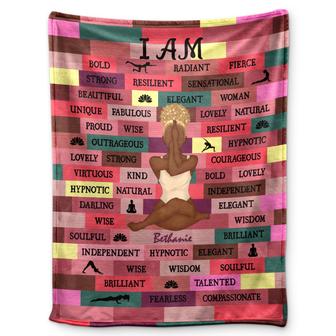 Yoga Girl I Am Bold - Gift For Yourself, Gift For Women - Personalized Fleece Blanket - Thegiftio UK