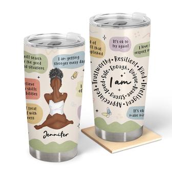 Yoga Girl Daily Affirmations Custom Tumbler - Gift for Women - Thegiftio UK