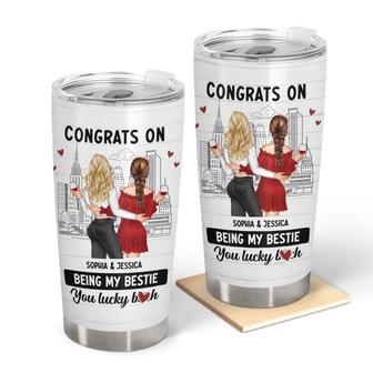 Bestie Backside Congrats Custom Tumbler - Gift for Bestie - Thegiftio UK
