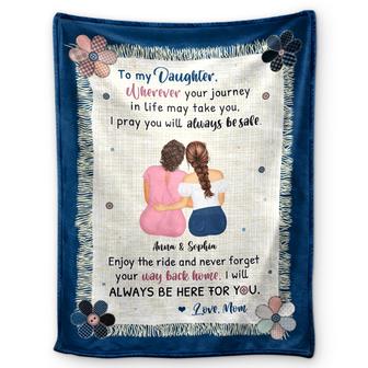 Mother Always Be Here For You - Gift For Daughter - Personalized Fleece Blanket - Thegiftio UK