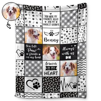 Custom Photo Pet Memorial Always With Us - Memorial Gift For Pet Lovers - Personalized Fleece Blanket, Sherpa Blanket - Thegiftio UK