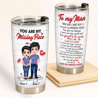 You're My Missing Piece Custom Tumbler - Gift for Couples - Thegiftio UK