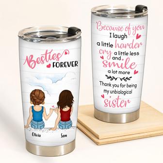 Because Of You I Laugh A Little Harder Custom Tumbler - Gift - Thegiftio UK