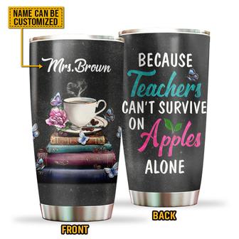Survive On Apple Custom Tumbler - Gift for Teachers - Thegiftio UK