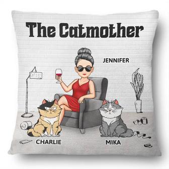 The Catmother Personalized Pillow - Gift for Cat Lovers - Thegiftio UK