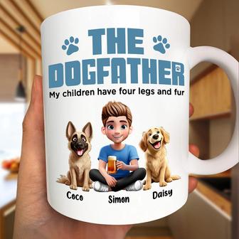 The Dogfather My Children Have Four Legs And Fur Custom Mug - Thegiftio UK