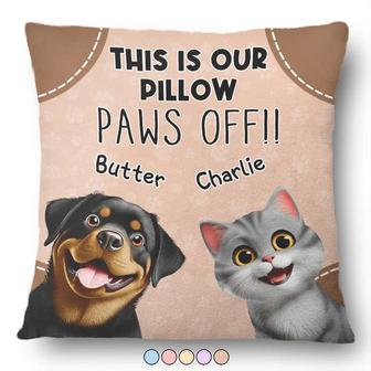 This Is Mine Paws Off 3D Cartoon Custom Pillow - Thegiftio UK
