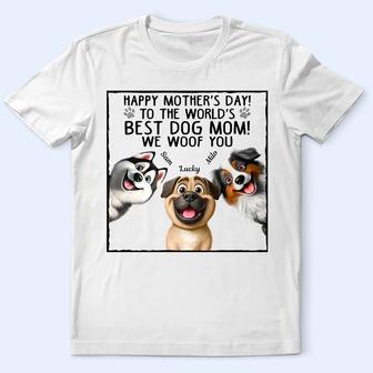 To The World's Best Dog Mom Custom T-Shirt - Thegiftio UK