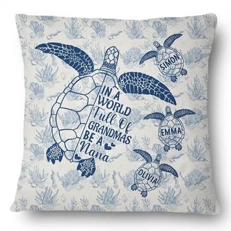Toile De Jouy World Full Of Grandmas Personalized Pillow - Thegiftio UK