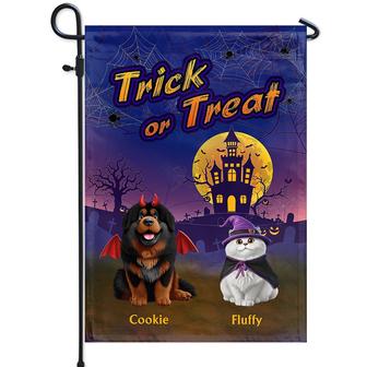 Trick Or Treat With Pets Custom Flag - Gift for Pet Lovers - Thegiftio UK