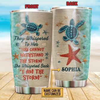 Turtle I'm The Storm Custom Tumbler - Gift for Beach Lovers - Thegiftio UK