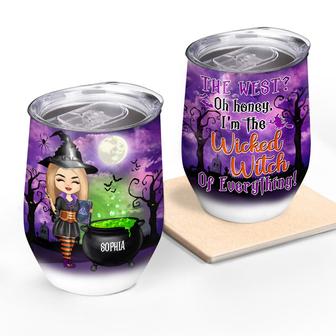 Witch The West Oh Honey Custom Wine Tumbler - Halloween Gift - Thegiftio UK
