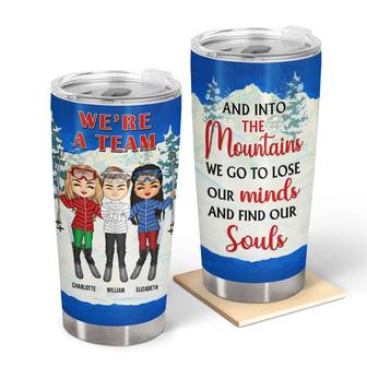 Skiing Best Friends Personalized Tumbler - Gift for BFF - Thegiftio UK