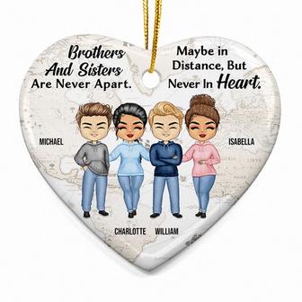 Never Apart In Heart Personalized Ornament - Gift for Bestie - Thegiftio UK
