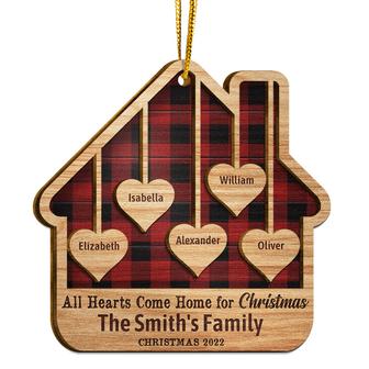 Family All Hearts Come Home Personalized Ornament - Gift - Thegiftio UK