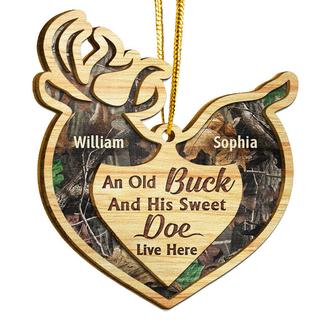 Deer Couple Live Here Personalized Ornament - Christmas Gift - Thegiftio UK