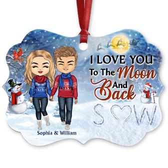 I Love You To The Moon Custom Ornament - Christmas Gift - Thegiftio UK