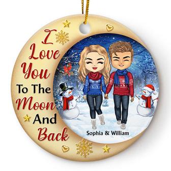 I Love You To The Moon Custom Ornament - Christmas Gift - Thegiftio UK