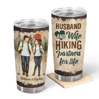 Hiking Couple Hiking Partners For Life Custom Tumbler - Gift - Thegiftio UK