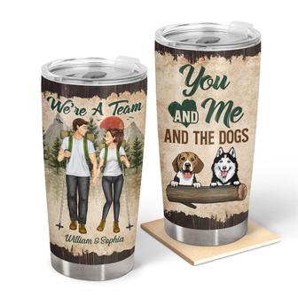 Hiking You Me And The Dog Custom Tumbler - Gift for Couples - Thegiftio UK