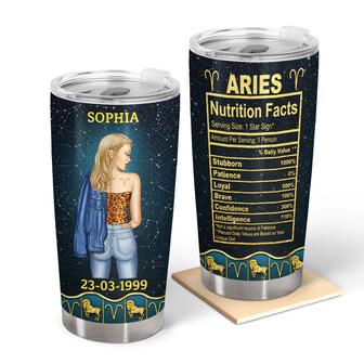Zodiac Nutrition Facts Personalized Tumbler - Birthday Gift - Thegiftio UK