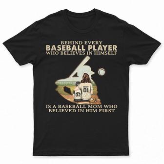 Baseball Mom Behind Every Player Custom T-Shirt - Thegiftio UK