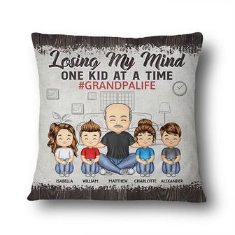 Losing My Mind One Kid At A Time Custom Pillow - For Dad - Thegiftio UK