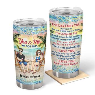 The Day I Met You Personalized Tumbler - Gift for Couples - Thegiftio UK
