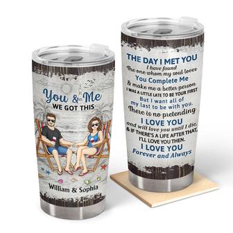 The Day I Met You Custom Tumbler - Gift for Couples - Thegiftio UK