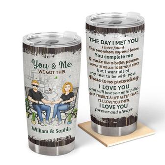 The Day I Met You Custom Tumbler - Gift for Garden Lovers - Thegiftio UK
