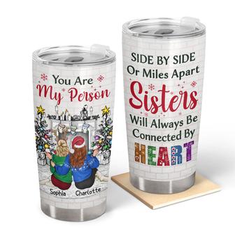 Sisters Brothers Connected By Heart Custom Tumbler - Thegiftio UK
