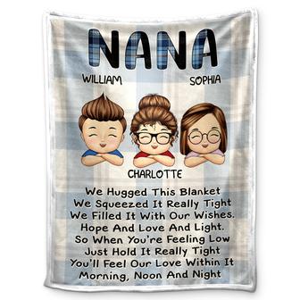 We Filled It With Our Wishes - Loving Gifts For Grandma, Grandmother, Mom - Personalized Fleece Blanket - Thegiftio UK