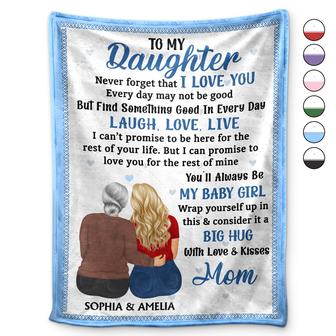 Never Forget That I Love You Mom - Gift For Daughters - Personalized Fleece Blanket - Thegiftio UK