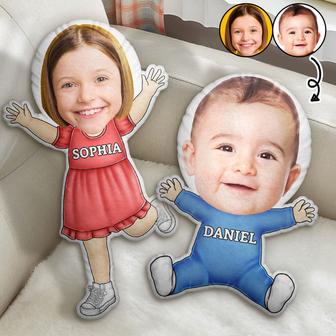 Funny Face Happy Kid Custom Pillow - Gift for Grandkids - Thegiftio UK
