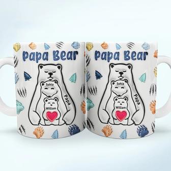 Papa Bear 3D Inflated Effect Custom Mug - Gift for Dad - Thegiftio UK
