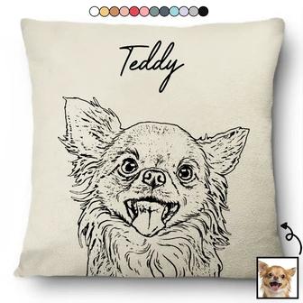 Custom Photo Pet Face Drawing Pillow - Gift for Pet Lovers - Thegiftio UK