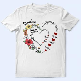 Mom's Grandma's Sweethearts Custom T-Shirt - Gift for Her - Thegiftio UK