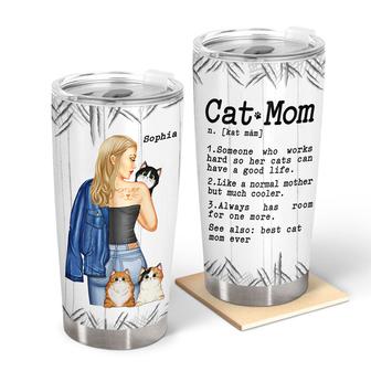 Cat Mom Gift for Cat Lovers Custom Tumbler - Thegiftio UK