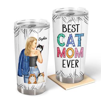 Best Cat Mom Ever Personalized Tumbler - Gift for Cat Lovers - Thegiftio UK