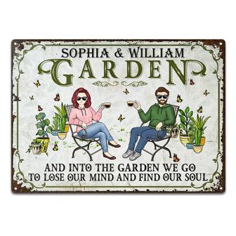 And Into The Garden We Go Personalized Sign - Couples Gift - Thegiftio UK