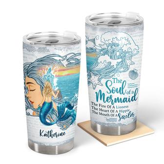 Mouth Of A Sailor Soul Of A Mermaid Custom Tumbler - Gift - Thegiftio UK