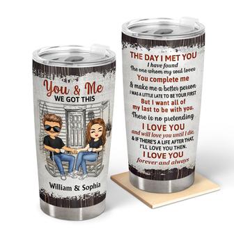 Family Chibi Couple The Day I Met You Custom Tumbler - Gift - Thegiftio UK