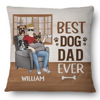 Thank You Best Dog Dad Ever Custom Pillow - Gift for Dad - Thegiftio UK